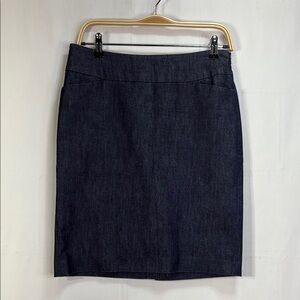 🐬Halogen blue denim Pencil Skirt Knee-Length Work: